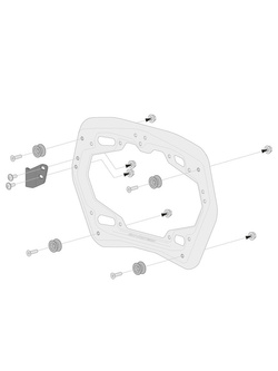 Zestaw: kufry boczne + kufer centralny + stelaże TRAX ADV do motocykla Honda CRF1100 L Africa Twin (19-21) [całkowita pojemność: 150l] czarny