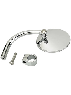 Lusterko motocyklowe uniwersalne Biltwell Round Clamp-on chrom