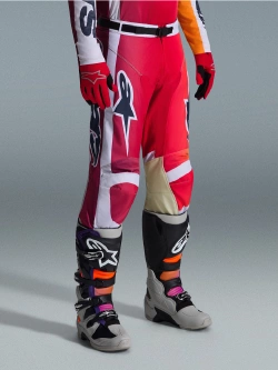 Spodnie cross Alpinestars MX Racer Portl biało-czerwono-niebieskie