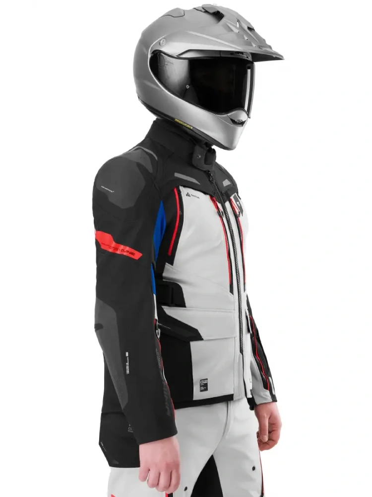 Kurtka motocyklowa tekstylna Shima Dune 2.0 G2 czarno-biało-niebieska