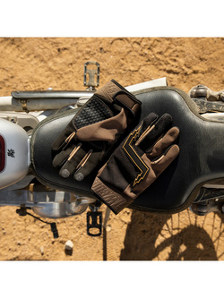 Rękawice cross Biltwell Baja brązowo-czarne