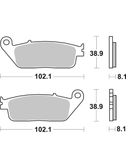 Klocki hamulcowe Brembo XS BMW/ Honda/ Kawasaki/ Kymco/ Suzuki (wybrane modele) [kpl. na 1 tarczę]