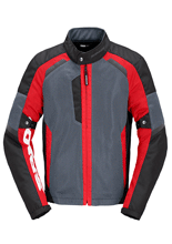 Kurtka motocyklowa tekstylna Spidi Tek Net czarno-szaro-czerwona