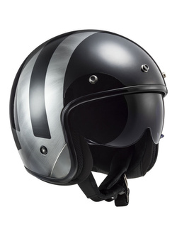 Kask otwarty LS2 OF601 Bob II Lines czarno-szary