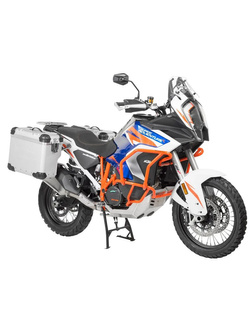 Zestaw: kufry boczne srebrne "And-S" Zega Evo X + stelaże srebne Touratech KTM Super Adventure 1290 S/R (21-24) [poj.: 38+38l]