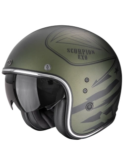 Kask otwarty Scorpion Belfast Evo Dawg zielony matowy