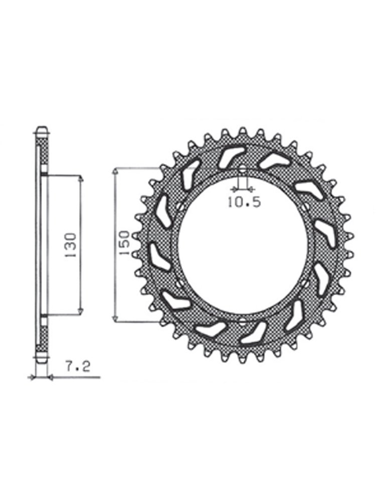 Zębatka napędzana SUNSTAR 1-4598 [47 zębów]