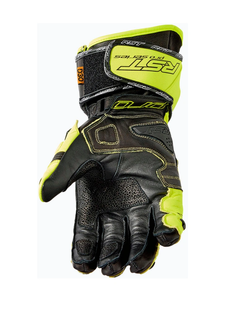 Rękawice motocyklowe skórzane RST Pro GP D3O czarno-żółte