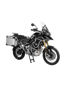 Zestaw: kufry boczne srebrne "And-S" Zega Evo + stelaże Touratech Triumph Tiger 1200 (22-) [poj.: 38+45l]