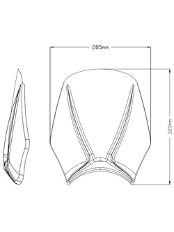 Owiewka uniwersalna PUIG Mito mocno przyciemniana