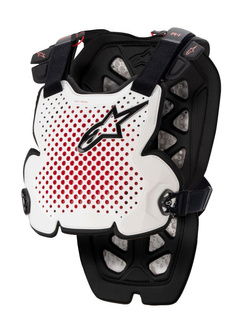Ochraniacz klatki piersiowej Alpinestars MX A-1 Pro biało-czarno-czerwony