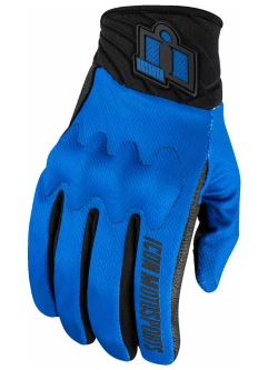 Rękawice motocyklowe Icon Anthem 3 niebiesko-czarne