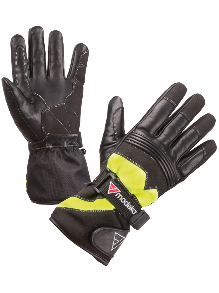 Rękawice motocyklowe Modeka Freeze Evo czarno-neonowe