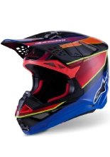 Kask enduro Alpinestars MX Supertech M10 Era niebiesko-czerwony-fluo