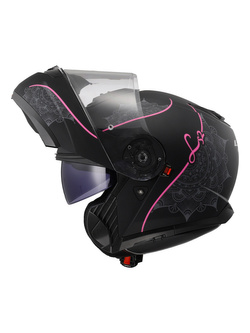 Kask szczękowy LS2 FF908 Strobe II Lux czarno-różowy matowy