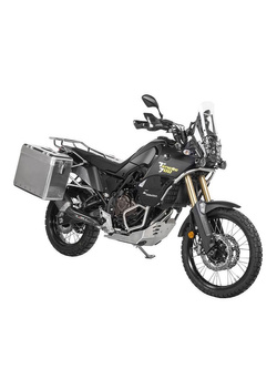 Zestaw: kufry boczne srebrne Zega Mundo + stelaże srebrne Touratech Yamaha Tenere 700 / World Raid (38+45L)