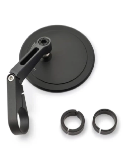 Lusterko motocyklowe krótkie Daytona D-Mirror-17 Flat do montażu na końcu manetki czarne [adapter]
