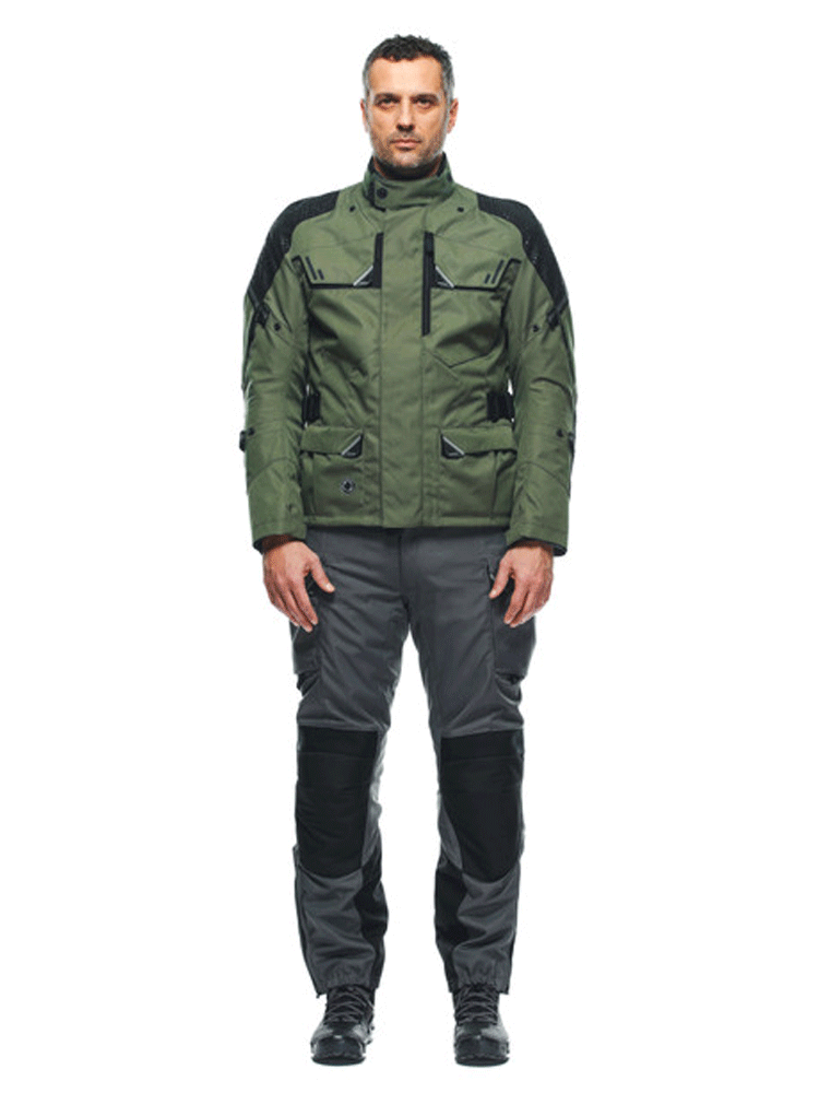 Kurtka motocyklowa tekstylna Dainese Ladakh 3L D-Dry zielono-czarna