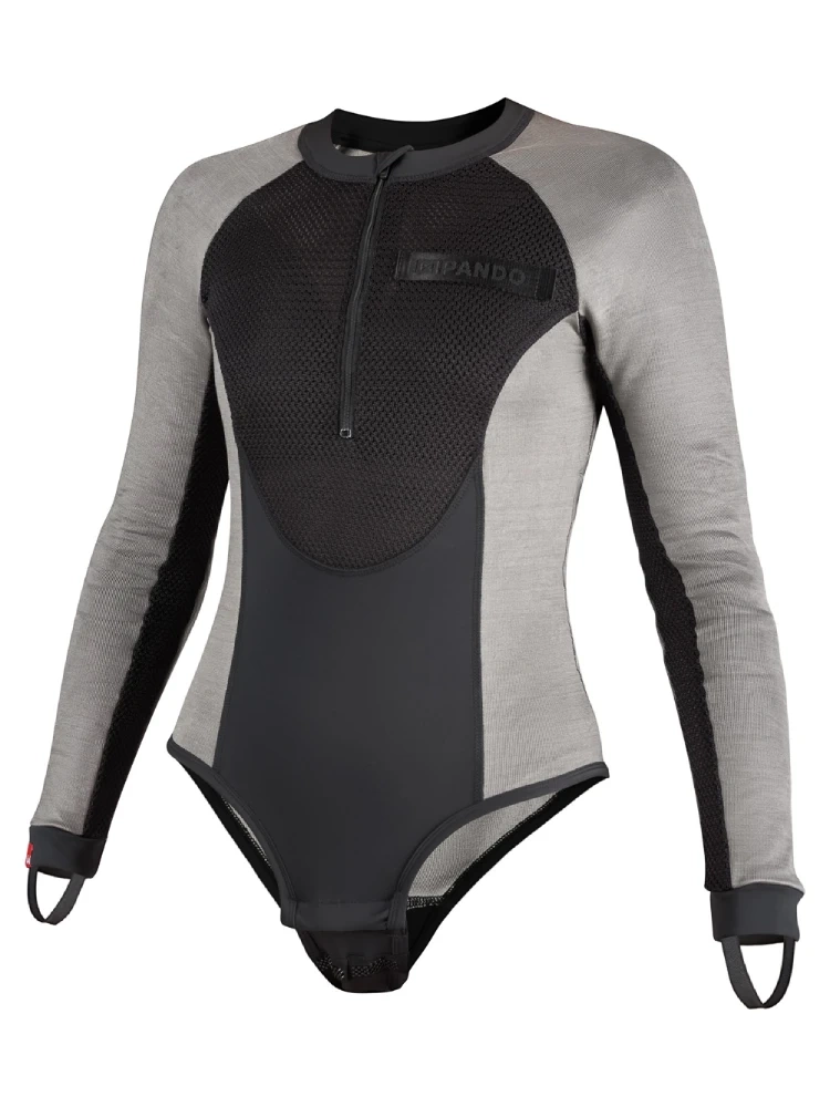 Body damskie z ochraniaczami Pando Moto Bia szare