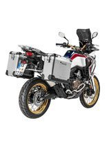 Zestaw: kufry boczne aluminiowe srebrne Zega Pro + stelaże srebrne Touratech Honda CRF1000L Africa Twin (18-22) /CRF1000L Adventure Sports (31+38L)