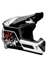 Kask enduro Thor Youth Fleet czarno-biało-czerwony