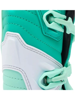 Buty enduro damskie Fox Comp biało-zielono-czerwone