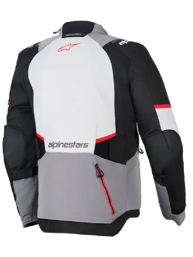 Kurtka motocyklowa tekstylna Alpinestars Andes V4 Drystar czarno-szaro-czerwona