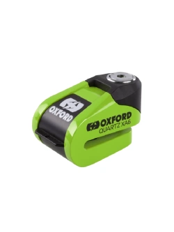 Blokada tarczy hamulcowej Disc Lock Oxford Quartz XA6 z alarmem, czarno-zielona [trzpień: 6 mm]