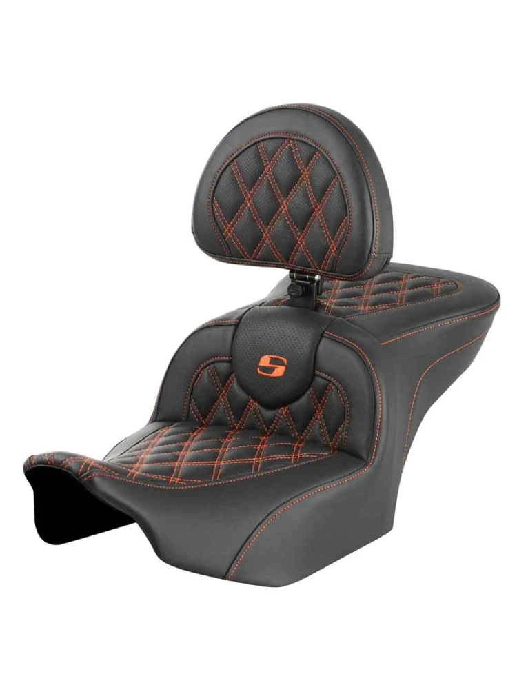 Kanapa motocyklowa dla kierowcy i pasażera z oparciem Saddlemen Roadsofa LS Harley Davidson Road Glide/ Street Glide (wybrane modele) (23-) czarno-po