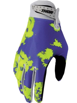 Rękawice cross dziecięce Thor Launchmode Bleach szaro-żółte