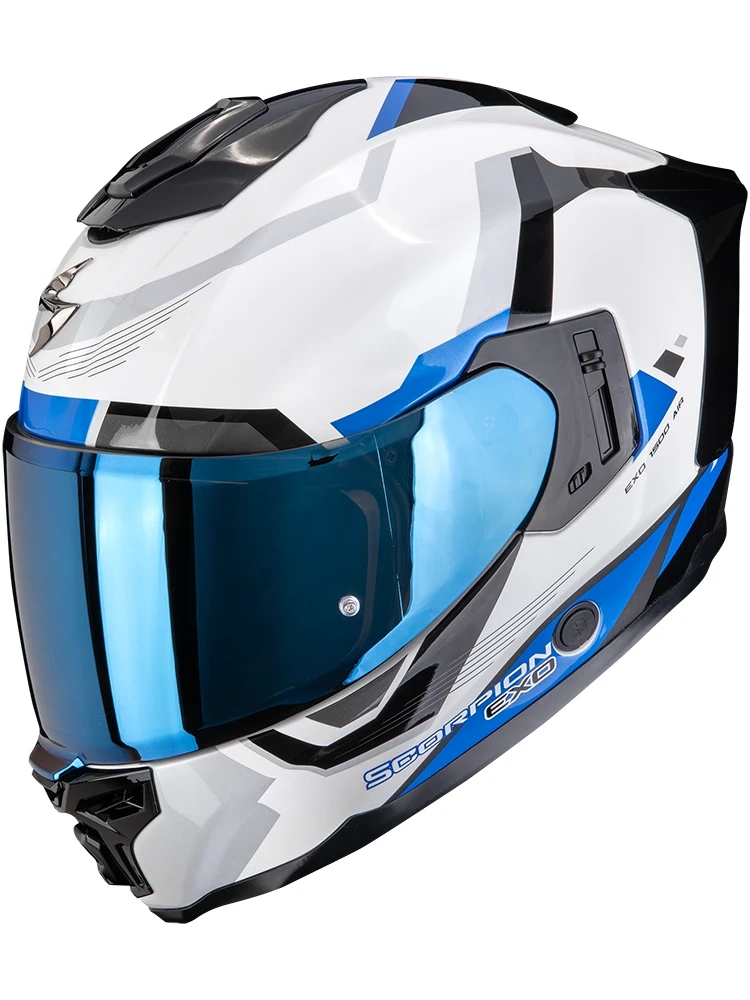 Kask integralny Scorpion EXO-1500 AIR Arena biało-niebieski