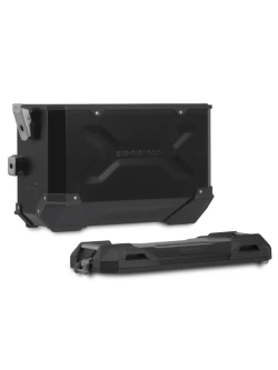 Zestaw: kufry boczne TRAX ADV + stelaże PRO SW-Motech KTM (wybrane modele) czarne [poj.: 2 x 45 L]