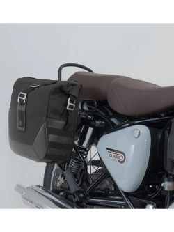 Zestaw sakw bocznych Legend Gear LC2 ze stelażami SW-Motech Royal Enfield Classic 350 (25-) czarno-brązowe [poj.: 2 x 13,5 L]
