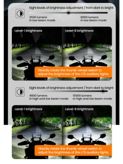 Lampy LED Loboo L7S drogowe i pomocnicze mijania [15 000 lumenów]