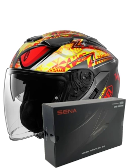 Zestaw: kask otwarty Shoei J-Cruise 3 Inspired TC-1 + dedykowany interkom motocyklowy Sena SRL 3