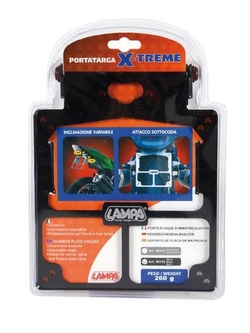 Mocowanie tablicy rejestracyjnej Lampa Xtreme uniwersalne z regulacją nachylenia stalowe czarne