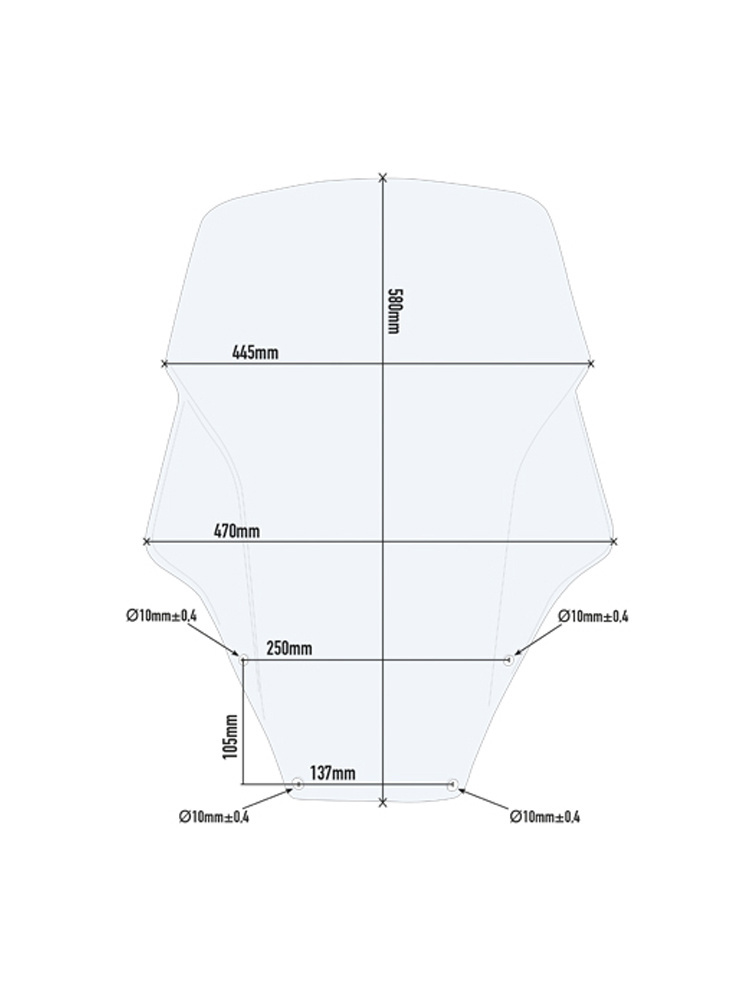 Szyba przezroczysta GIVI Honda Forza 125-300 (19 > 20)