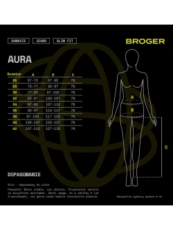 Jeansy motocyklowe damskie Broger Aura niebieskie
