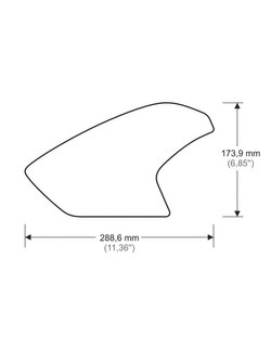Tankpady boczne Onedesign do BMW R 1200 GS (13-18) przezroczyste