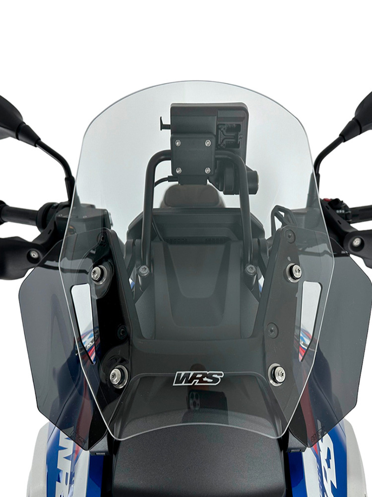 Deflektory motocyklowe WRS do szyby motocyklowej montowanej do BMW R 1300 GS (23-) czarne matowe
