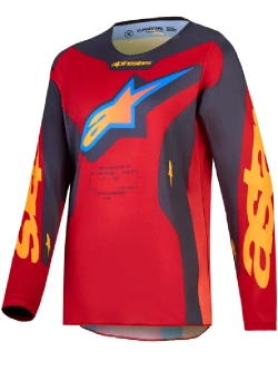 Bluza cross dziecięca Alpinestars MX Fluid Hunt czerwono-szaro-pomarańczowa