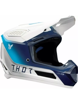 Kask enduro Thor Fleet Storm biało-niebieski