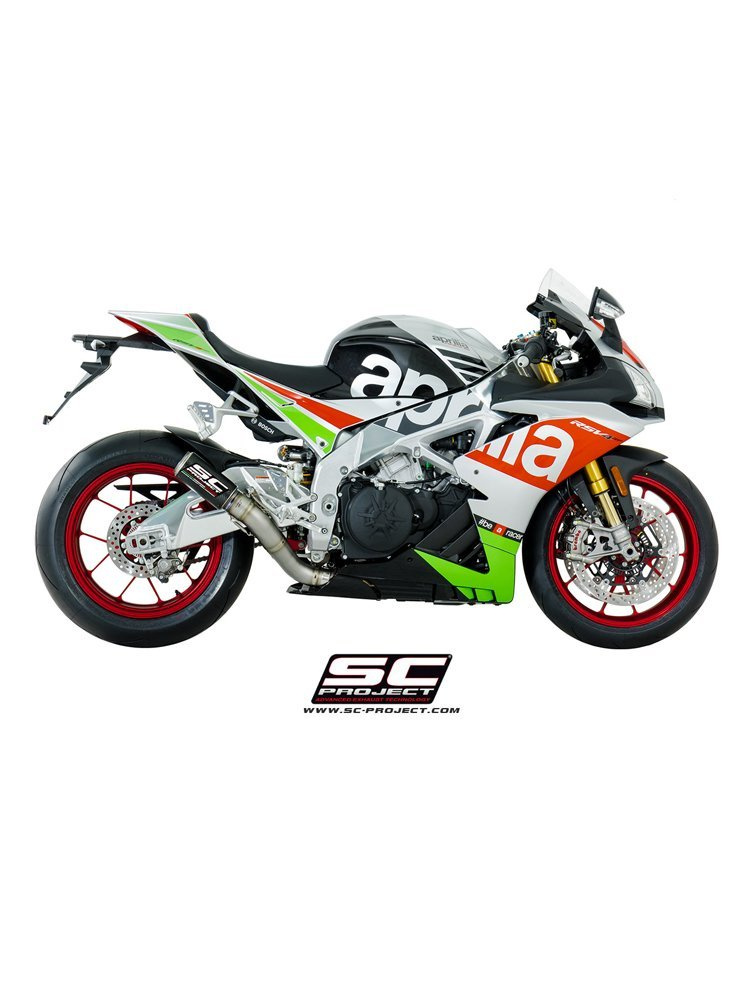 Tłumik CR-T High Position Carbon Fiber SC-Project do Aprilia RSV4 RF/RR 2017