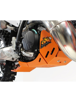 Płyta pod silnik AXP Racing Xtrem KTM 250SX/300SX/250XC/300XC (23-) z osłoną podnośnika pomarańczowa 