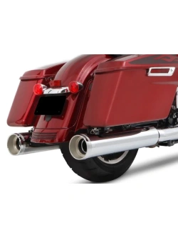 Tłumiki motocyklowe Rinehart Racing 4.5" Duals do wybranych modeli Harley Davidson Touring 117" chromowane z tradycyjnymi końcówkami [z homologacją]