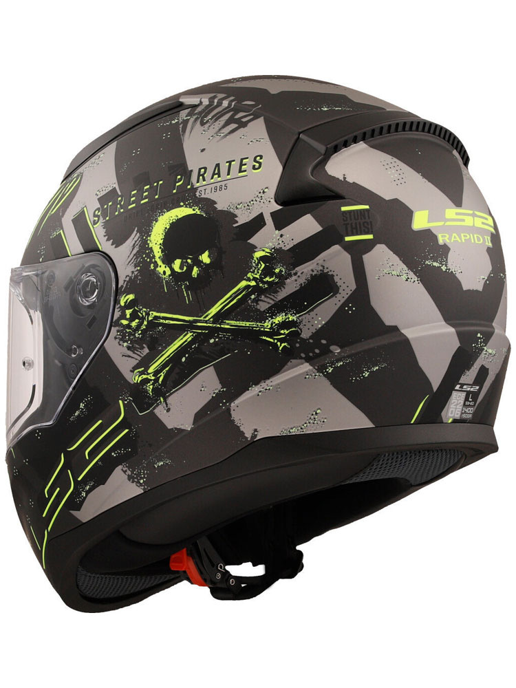 Kask integralny LS2 FF353 Rapid II Pirates titanium matowy