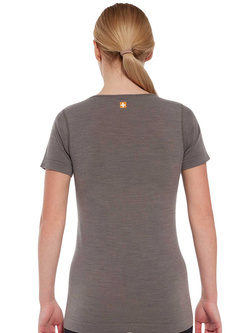 Koszulka termoaktywna damska z krótkim rękawem Brubeck Outdoor Wool Pro szara