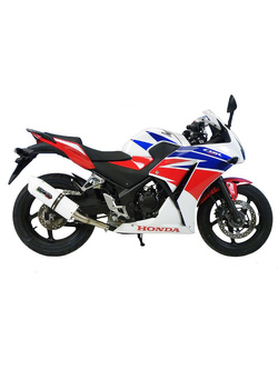 Tłumik G.P.R Albus Ceramic [Slip-On, Aluminium-White Glossy] - Honda CBR 300 R [14-16]