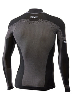 Bluza termoaktywna półgolf SIXS Breezy Touch LS na lato czarna unisex