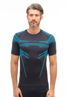 Koszulka termoaktywna Brubeck Dry szaro-niebieska